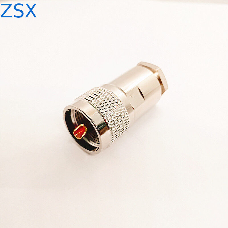 Clamping Type RF Connector UHF / SL16 / PL259 Male Type Connector For ...